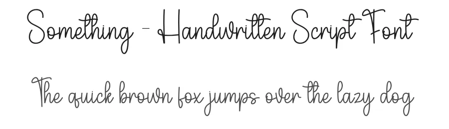 Something – Handwritten Script Font by andikastudio — Script Handwritten Font
