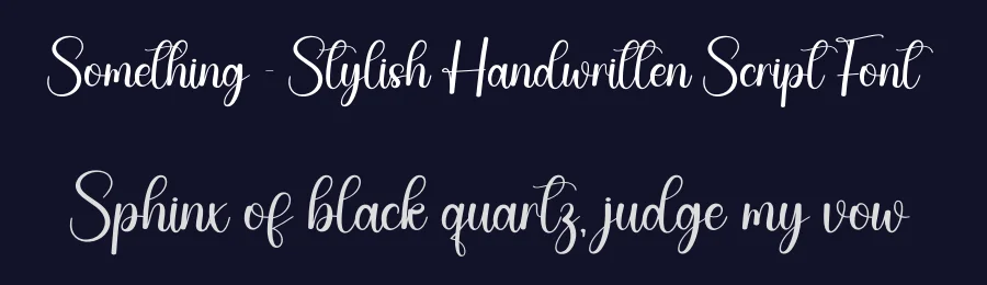 Something – Stylish Handwritten Script Font by creativeletter — Script Handwritten Font — thumbnail 2