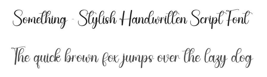 Something – Stylish Handwritten Script Font by creativeletter — Script Handwritten Font