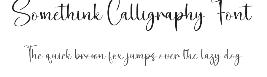 Somethink Calligraphy Font by creativeletter — Script Handwritten Font