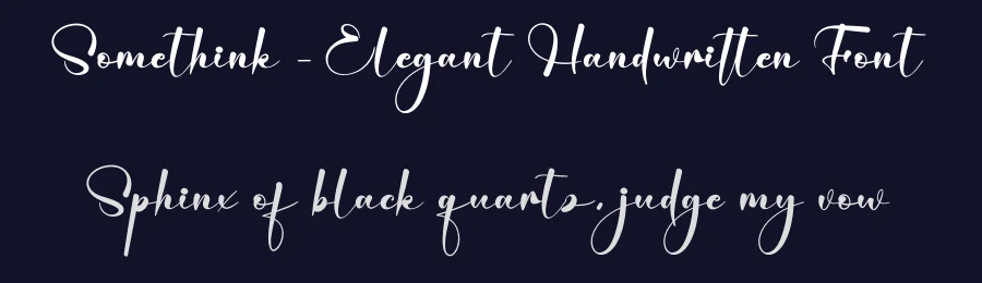 Somethink – Elegant Handwritten Font by creativeletter — Script Handwritten Font — thumbnail 2