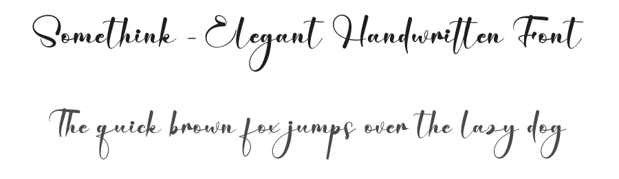 Somethink – Elegant Handwritten Font by creativeletter — Script Handwritten Font