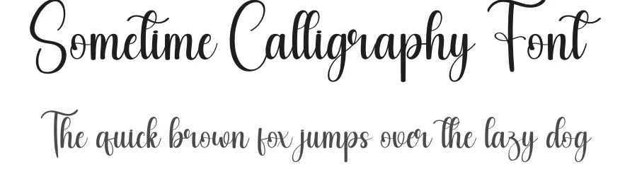 Sometime Calligraphy Font by andikastudio — Script Handwritten Font