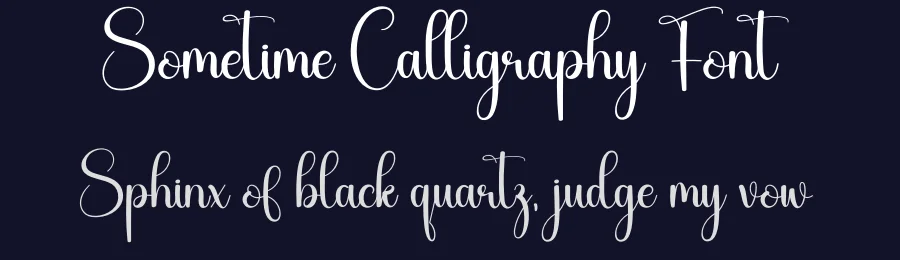 Sometime Calligraphy Font by creativeletter — Script Handwritten Font — thumbnail 2