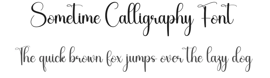 Sometime Calligraphy Font by creativeletter — Script Handwritten Font