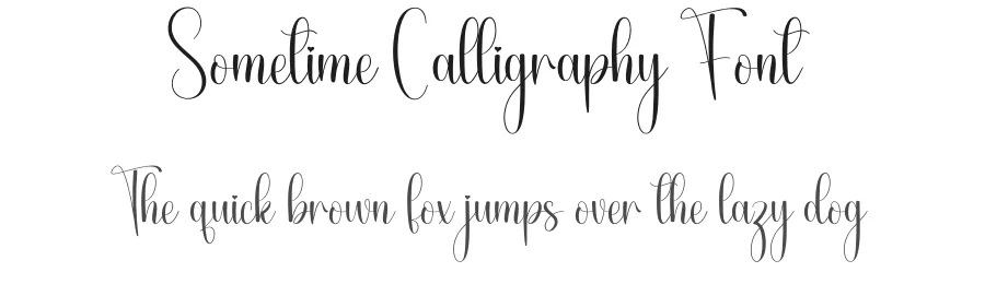 Sometime Calligraphy Font by andikastudio — Script Handwritten Font