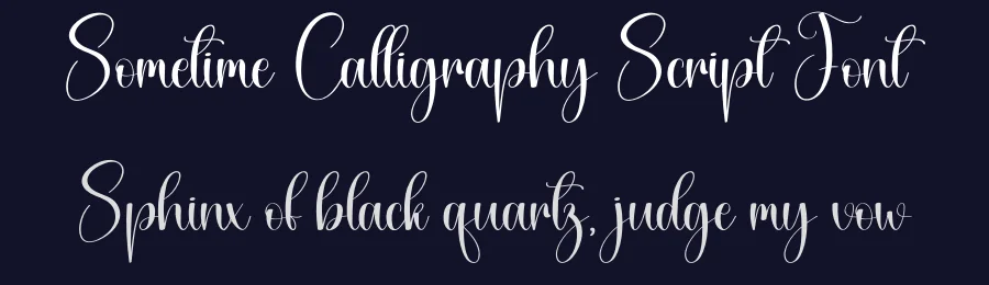 Sometime Calligraphy Script Font by creativeletter — Script Handwritten Font — thumbnail 2