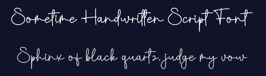 Sometime Handwritten Script Font by creativeletter — Script Handwritten Font — thumbnail 2