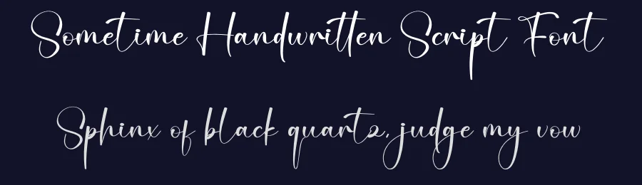 Sometime Handwritten Script Font by creativeletter — Script Handwritten Font — thumbnail 2