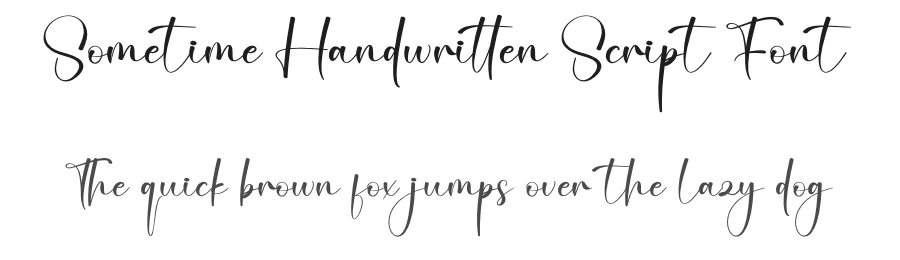 Sometime Handwritten Script Font by creativeletter — Script Handwritten Font