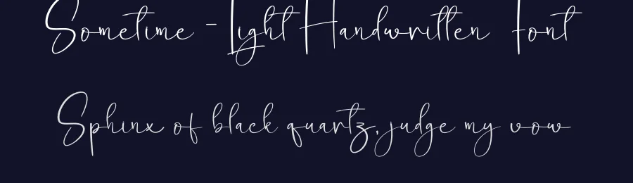 Sometime – Light Handwritten Font by creativeletter — Script Handwritten Font — thumbnail 2
