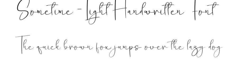 Sometime – Light Handwritten Font by creativeletter — Script Handwritten Font