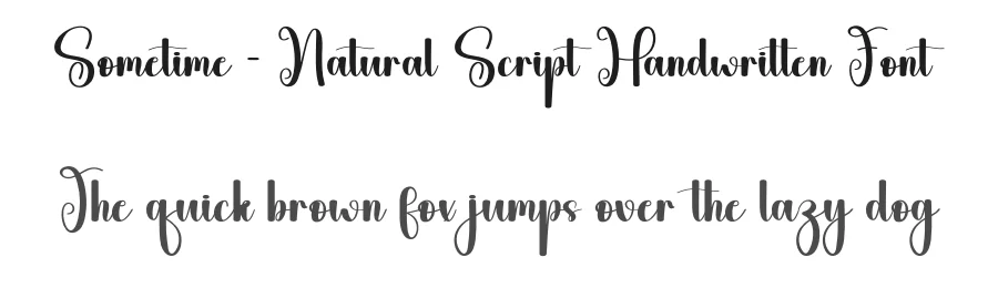 Sometime – Natural Script Handwritten Font by andikastudio — Script Handwritten Font