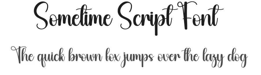 Sometime Script Font by creativeletter — Script Handwritten Font