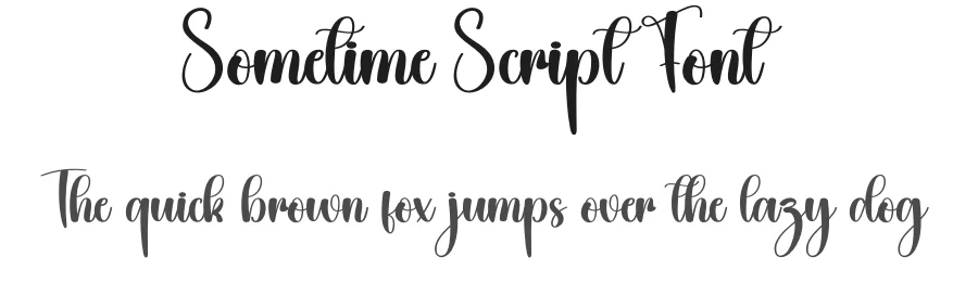 Sometime Script Font by creativeletter — Script Handwritten Font