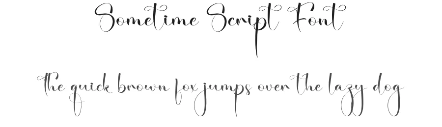 Sometime Script Font by creativeletter — Script Handwritten Font