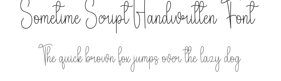 Sometime Script Handwritten Font by andikastudio — Script Handwritten Font