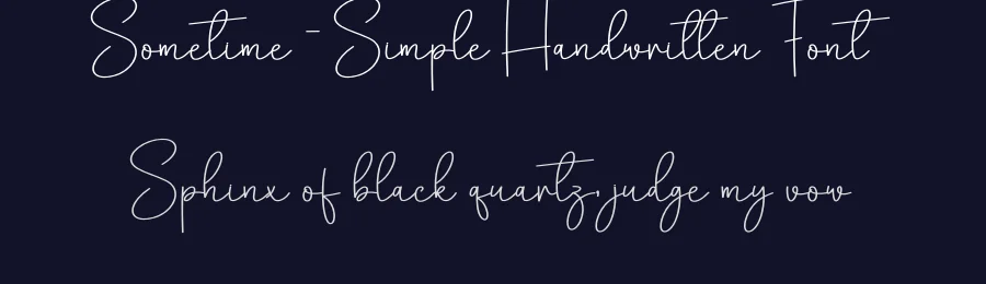 Sometime – Simple Handwritten Font by creativeletter — Script Handwritten Font — thumbnail 2