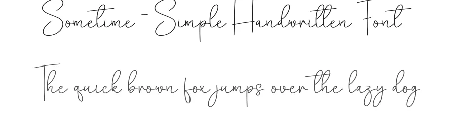 Sometime – Simple Handwritten Font by creativeletter — Script Handwritten Font