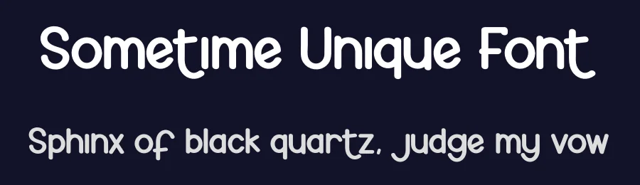 Sometime Unique Font by creativeletter — Display Font — thumbnail 2