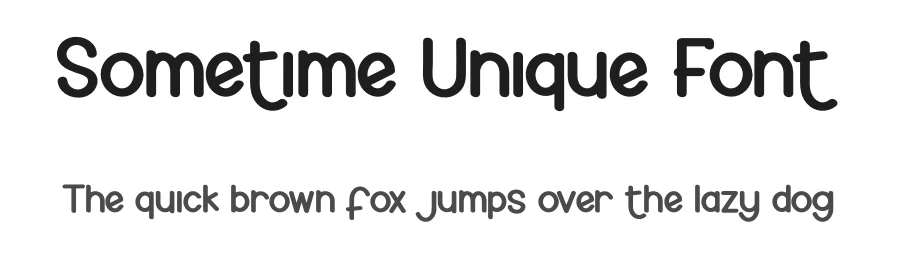 Sometime Unique Font by creativeletter — Display Font