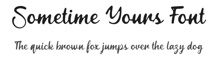 Sometime Yours Font by vpcreativeshop — Script Handwritten Font
