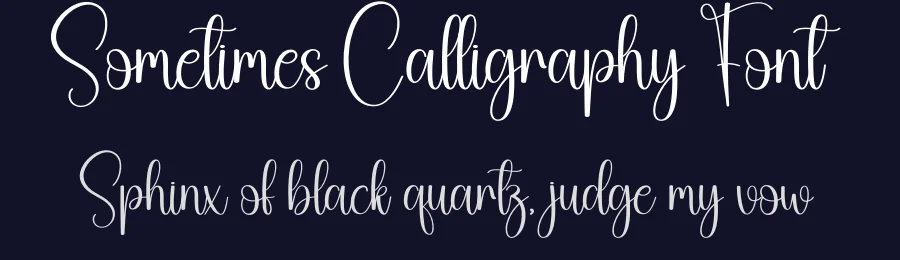 Sometimes Calligraphy Font by creativeletter — Script Handwritten Font — thumbnail 2