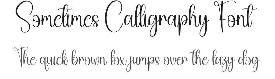 Sometimes Calligraphy Font by creativeletter — Script Handwritten Font
