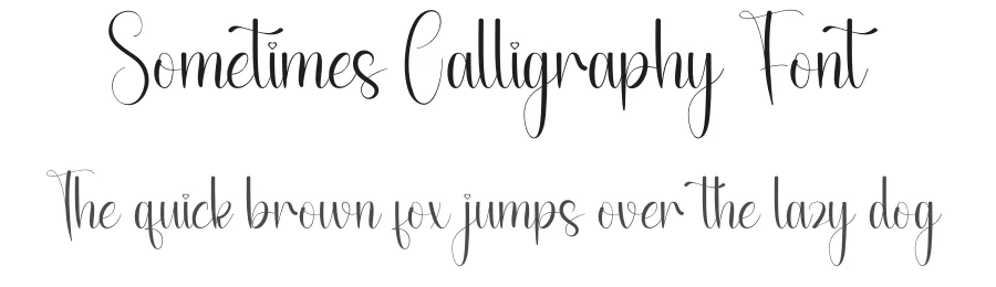 Sometimes Calligraphy Font by andikastudio — Script Handwritten Font