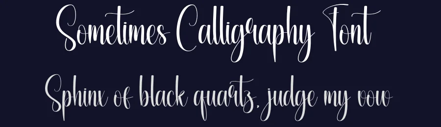 Sometimes Calligraphy Font by creativeletter — Script Handwritten Font — thumbnail 2