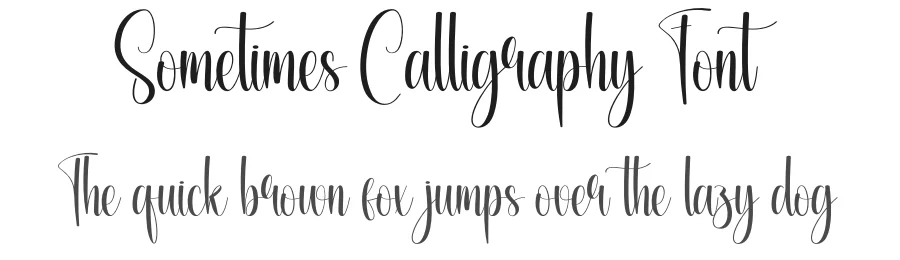 Sometimes Calligraphy Font by creativeletter — Script Handwritten Font