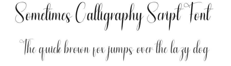 Sometimes Calligraphy Script Font by andikastudio — Script Handwritten Font