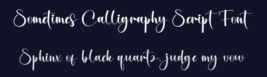 Sometimes Calligraphy Script Font by creativeletter — Script Handwritten Font — thumbnail 2