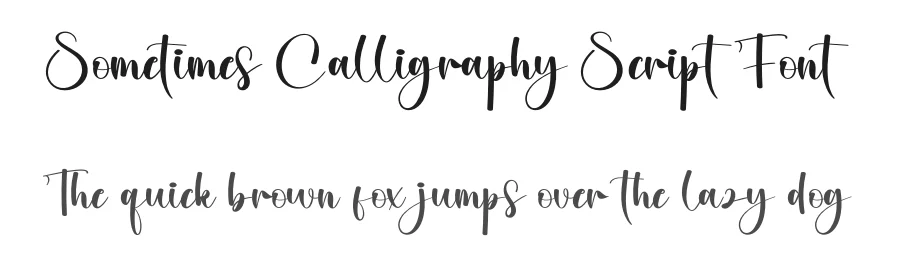 Sometimes Calligraphy Script Font by creativeletter — Script Handwritten Font