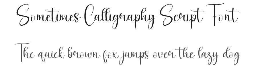 Sometimes Calligraphy Script Font by creativeletter — Script Handwritten Font