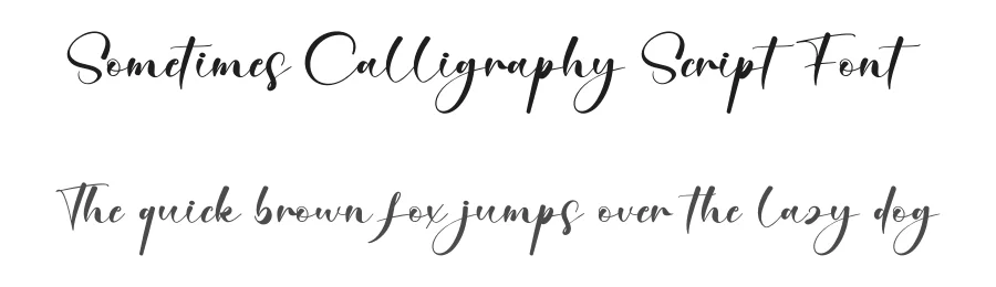 Sometimes Calligraphy Script Font by creativeletter — Script Handwritten Font