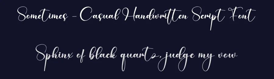 Sometimes – Casual Handwritten Script Font by creativeletter — Script Handwritten Font — thumbnail 2