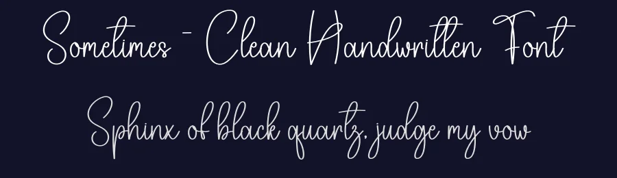 Sometimes – Clean Handwritten Font by creativeletter — Script Handwritten Font — thumbnail 2