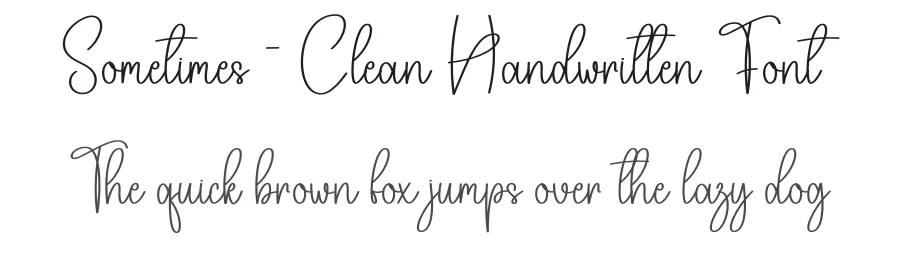 Sometimes – Clean Handwritten Font by creativeletter — Script Handwritten Font