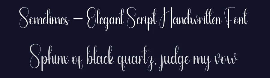 Sometimes – Elegant Script Handwritten Font by andikastudio — Script Handwritten Font — thumbnail 2