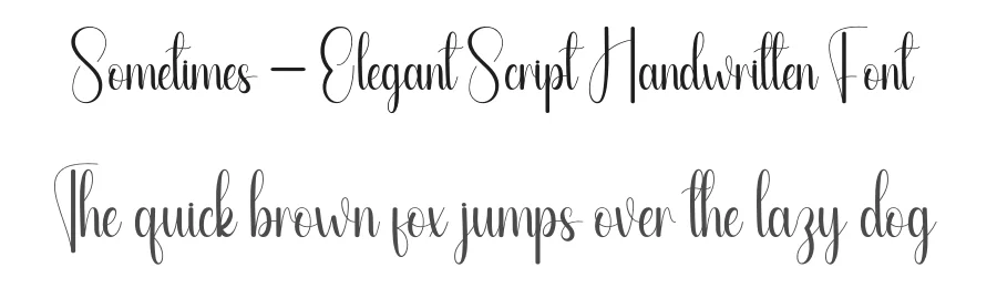 Sometimes – Elegant Script Handwritten Font by andikastudio — Script Handwritten Font