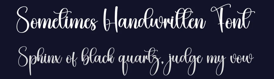 Sometimes Handwritten Font by creativeletter — Script Handwritten Font — thumbnail 2