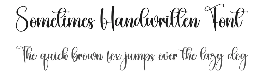 Sometimes Handwritten Font by creativeletter — Script Handwritten Font