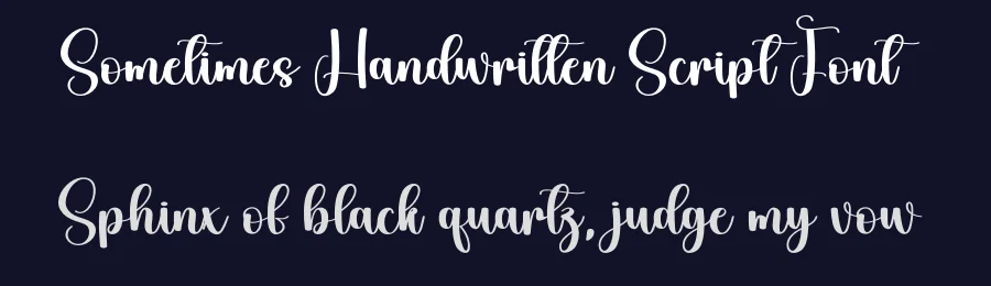 Sometimes Handwritten Script Font by creativeletter — Script Handwritten Font — thumbnail 2