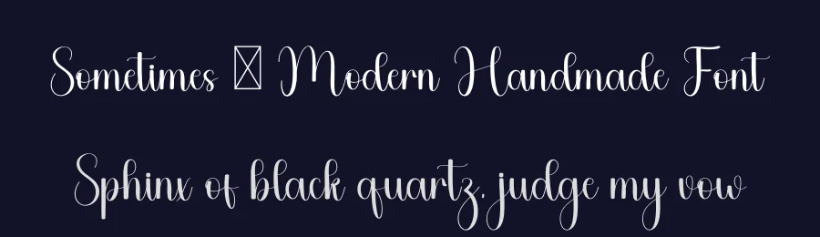 Sometimes – Modern Handmade Font by freshtypeink — Script Handwritten Font — thumbnail 2