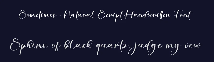 Sometimes – Natural Script Handwritten Font by creativeletter — Script Handwritten Font — thumbnail 2