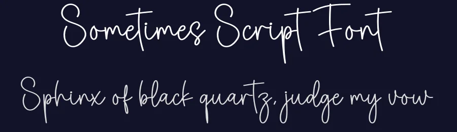Sometimes Script Font by creativeletter — Script Handwritten Font — thumbnail 2