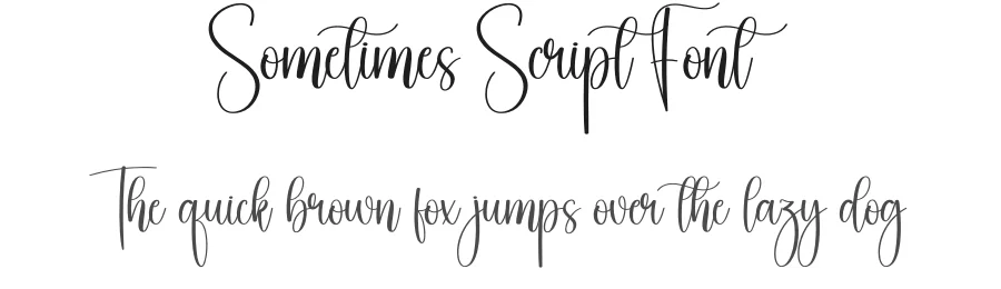 Sometimes Script Font by creativeletter — Script Handwritten Font