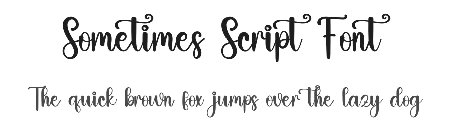 Sometimes Script Font by inermediaSTUDIO — Script Handwritten Font
