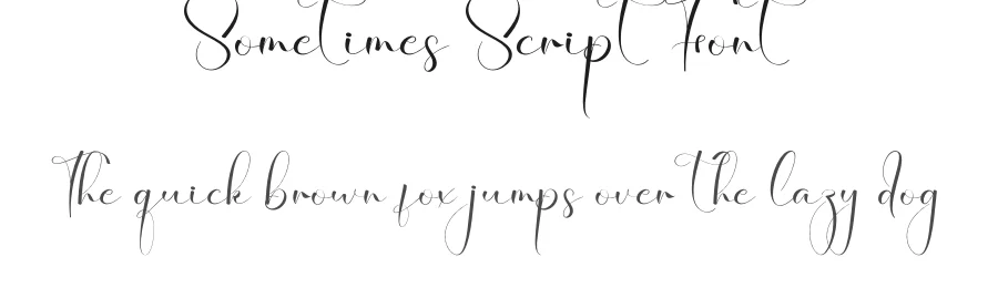 Sometimes Script Font by creativeletter — Script Handwritten Font
